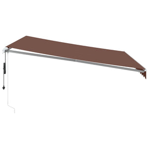 Automatische LED Markise Braun 400x350 cm
