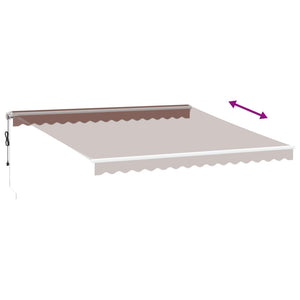 Automatische LED Markise Braun 400x350 cm