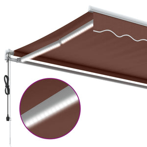 Automatische LED Markise Braun 400x350 cm