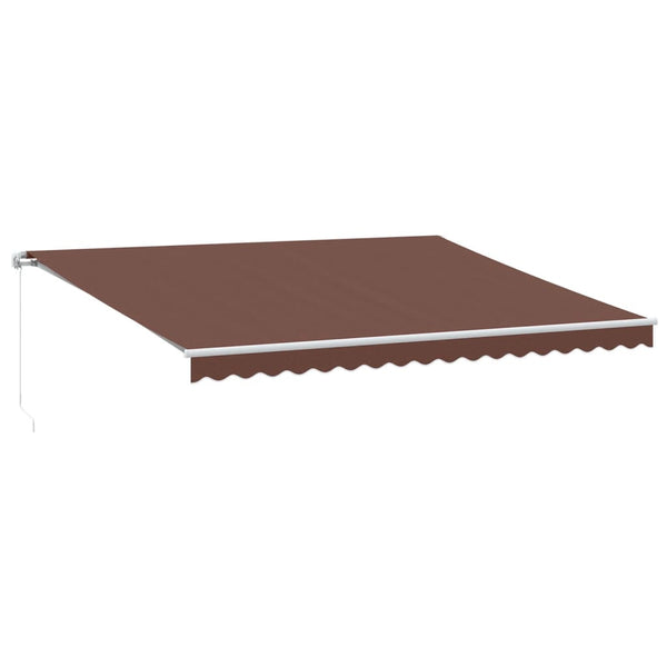 Manuelle LED Markise Braun 450x350 cm