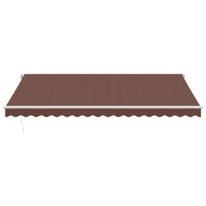 Manuelle LED Markise Braun 450x350 cm