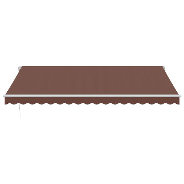 Manuelle LED Markise Braun 450x350 cm