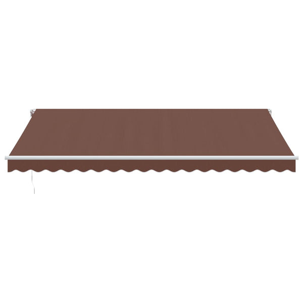 vidaXL Awning Automatic with LED Brown 450x350 cm