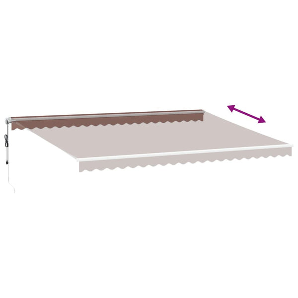 Automatische LED Markise Braun 500x350 cm