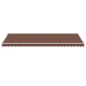 Manuelle LED Markise Braun 600x350 cm