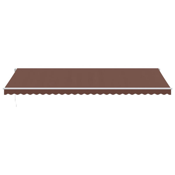 Manuelle LED Markise Braun 600x350 cm