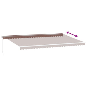 Manuelle LED Markise Braun 600x350 cm
