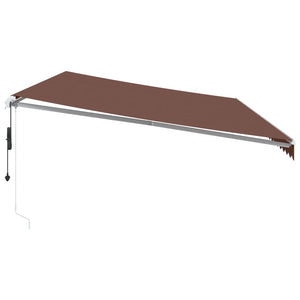 Automatische LED Markise Braun 600x350 cm