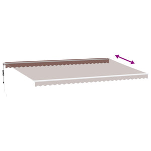Automatische LED Markise Braun 600x350 cm