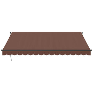 Manuelle LED Markise Braun 400x350 cm