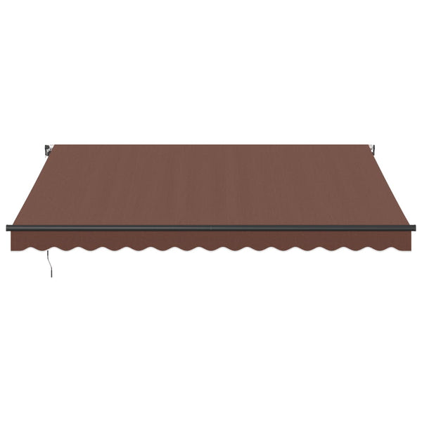 Manuelle LED Markise Braun 400x350 cm