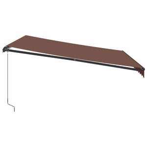 Manuelle LED Markise Braun 400x350 cm