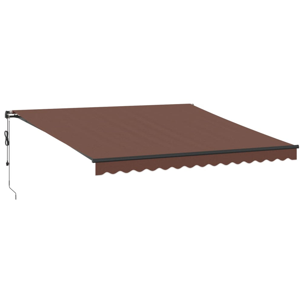 Automatische LED Markise Braun 400x350 cm