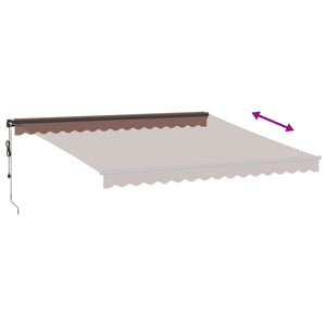 Automatische LED Markise Braun 400x350 cm