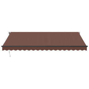 Manuelle LED Markise Braun 450x350 cm