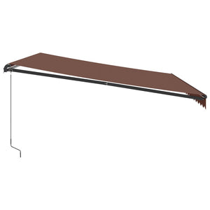 Manuelle LED Markise Braun 450x350 cm