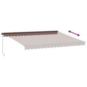 Manuelle LED Markise Braun 450x350 cm