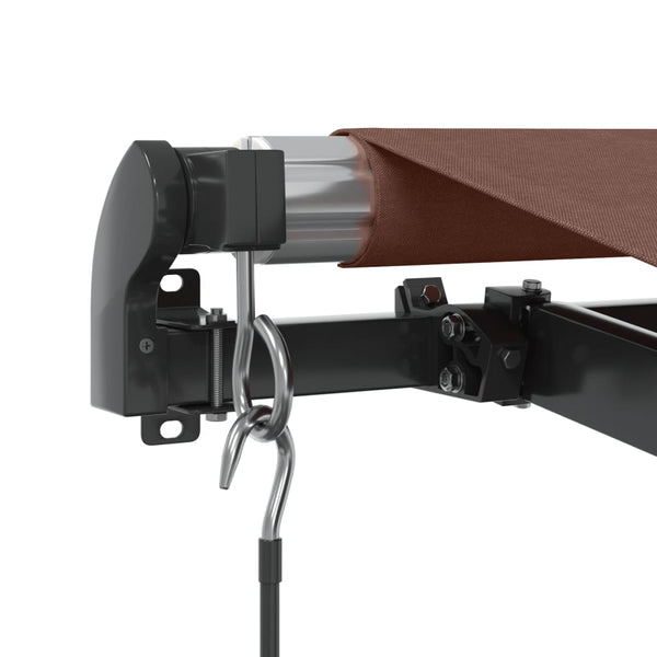 Manuelle LED Markise Braun 450x350 cm