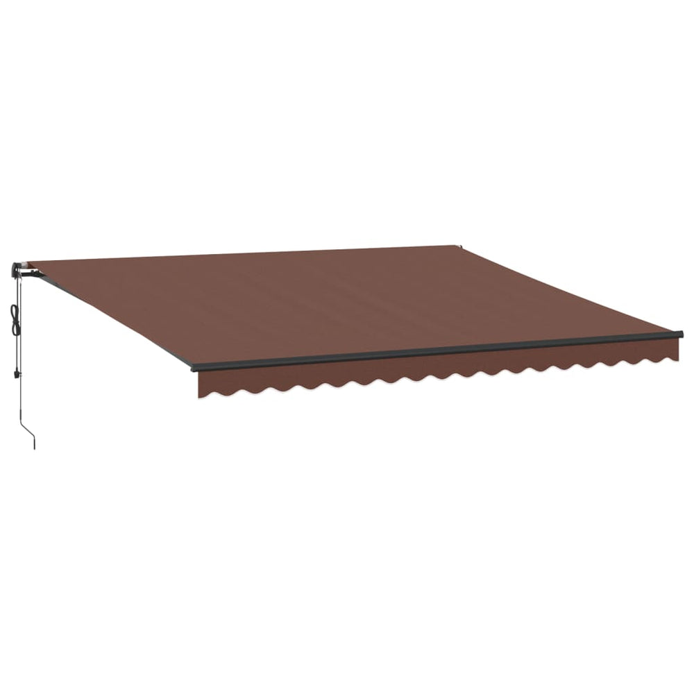 Automatische Markise mit LED Braun 450x350 cm
