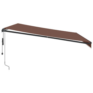 Automatische Markise mit LED Braun 450x350 cm