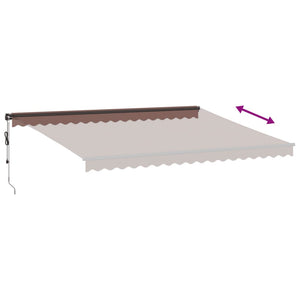 Automatische Markise mit LED Braun 450x350 cm