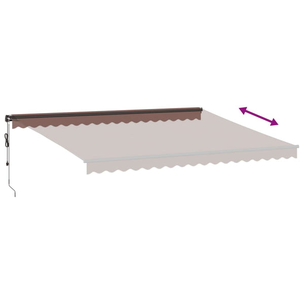 Automatische Markise mit LED Braun 450x350 cm