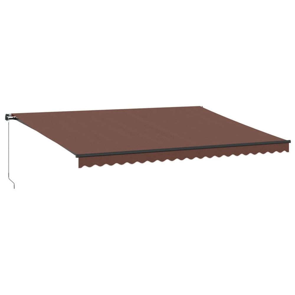 Manuelle Markise mit LEDs Braun 500x350 cm