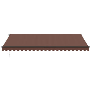 Manuelle Markise mit LEDs Braun 500x350 cm