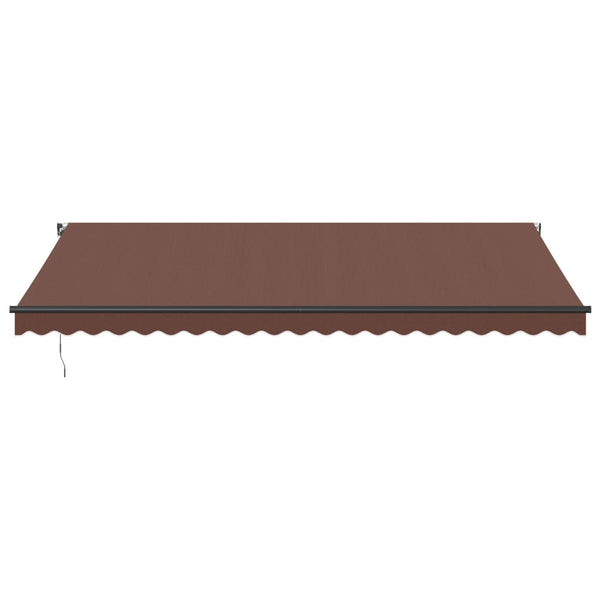 Manuelle Markise mit LEDs Braun 500x350 cm
