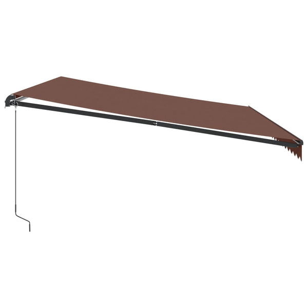 Manuelle Markise mit LEDs Braun 500x350 cm