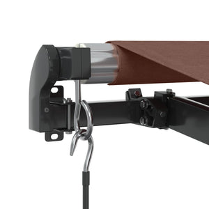 Manuelle Markise mit LEDs Braun 500x350 cm