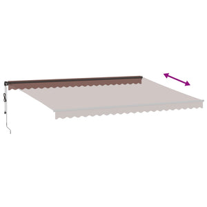 Automatische LED Markise Braun 500x350 cm
