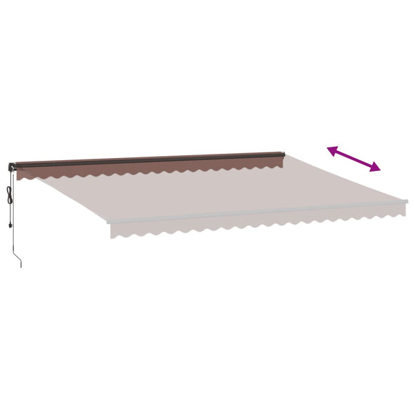 Automatische LED Markise Braun 500x350 cm