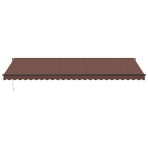 Manuelle LED Markise Braun 600x350 cm