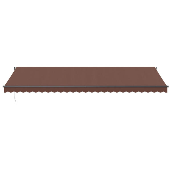 Manuelle LED Markise Braun 600x350 cm