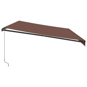 Manuelle LED Markise Braun 600x350 cm