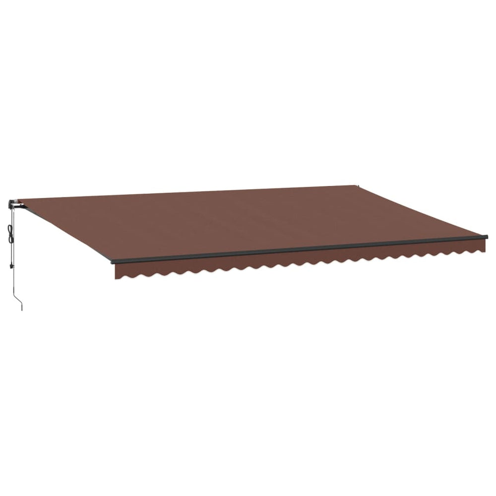 Automatische LED-Markise Braun 600x350 cm