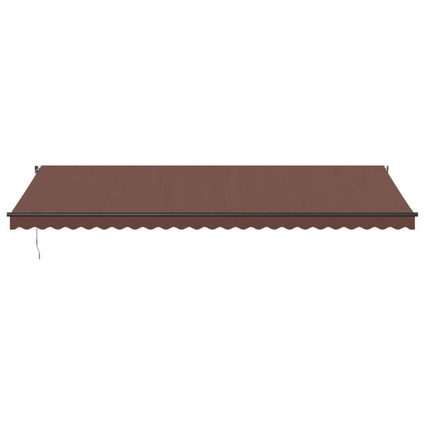 Automatische LED-Markise Braun 600x350 cm