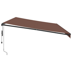 Automatische LED-Markise Braun 600x350 cm