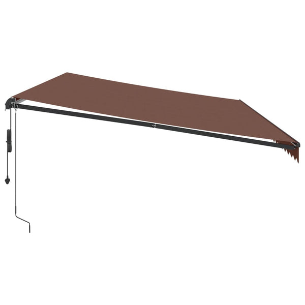 Automatische LED-Markise Braun 600x350 cm