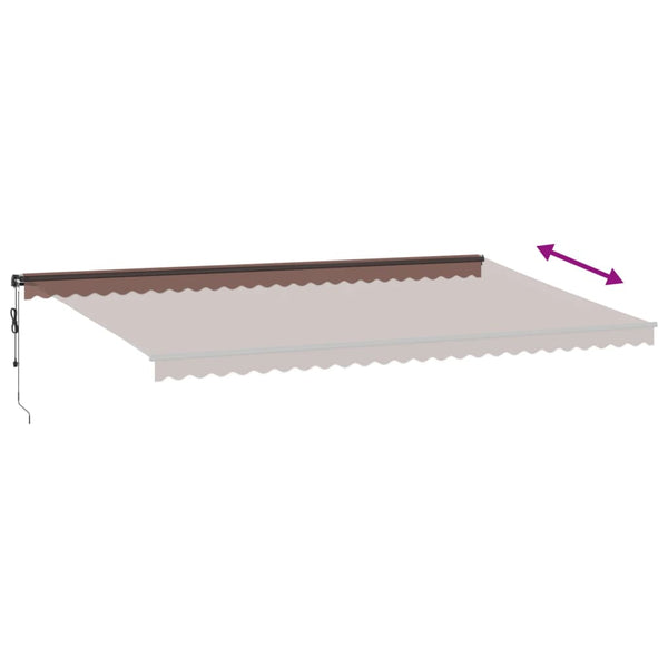 Automatische LED-Markise Braun 600x350 cm