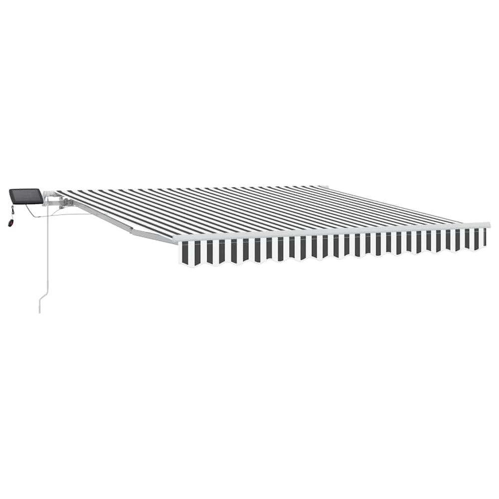 Markise mit LED Anthrazit & Weiß 300x250 cm