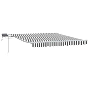 Markise mit LED Anthrazit & Weiß 300x250 cm