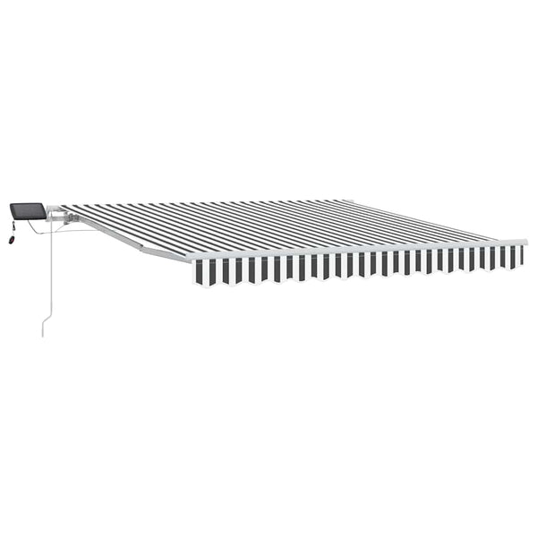 Markise mit LED Anthrazit & Weiß 300x250 cm