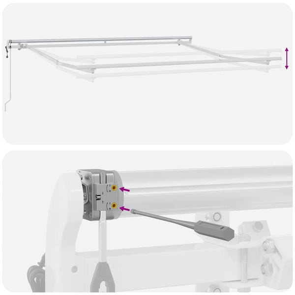 Automatische Markise Anthrazit & Weiß 300x250 cm