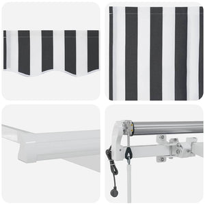 Automatische Markise Anthrazit & Weiß 300x250 cm