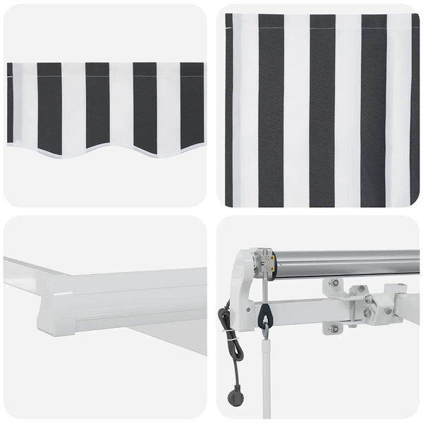 Automatische Markise Anthrazit & Weiß 300x250 cm
