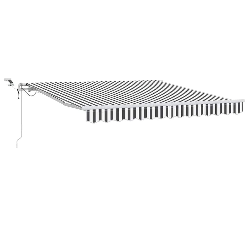 Automatische LED Markise, Anthrazit & Weiß, 300x250 cm