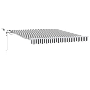 Automatische LED Markise, Anthrazit & Weiß, 300x250 cm