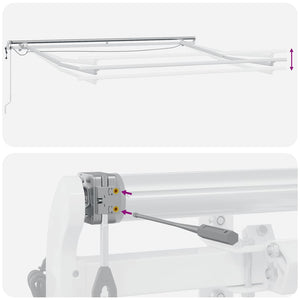 Automatische LED Markise, Anthrazit & Weiß, 300x250 cm